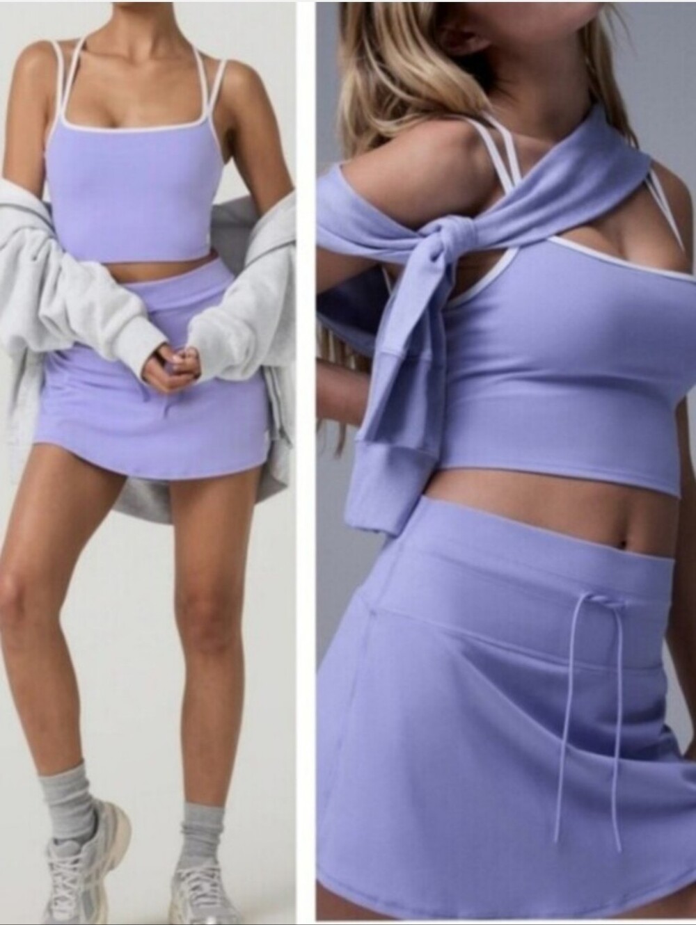 Vuori Daily Skirt Hyacinth NWT Athletic Skort Tennis Prep Drawcord PRICE FIRM